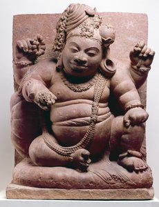 ドワーフとしてのシヴァ、マンサール文化、西暦500年（砂岩） 作： Indian School