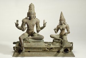 ソマスカンダ、チョーラ、タミル・ナードゥ（ブロンズ） 作： Indian School