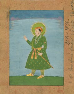 第4ムガル帝国皇帝ジャハーンギール（r。1605-1627）、c。 17世紀初頭のミニチュア絵画（茶色の紙にインクと顔料） 作： Indian School