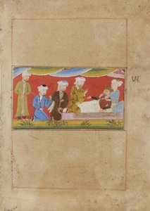 病んでいるアレクサンダーは彼の意志、1475年頃（紙に不透明なトイレ）を指示します 作： Indian School