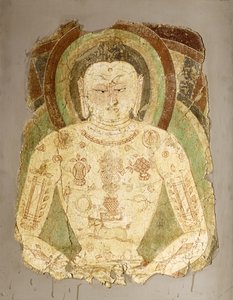 Vairochana仏、バラウォステ出身、7〜8世紀（壁画） 作： Indian School