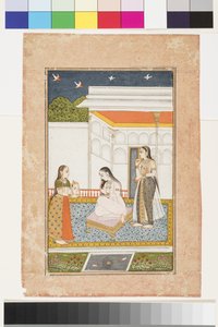 ヒンドルのVilavalRagini、c.1745（不透明な水彩画と紙に金、アルバムページにマウント）