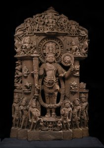 ヴィシュヌと彼のアバター、10世紀頃（砂岩） 作： Indian School