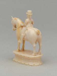 白い騎士、チェスの駒、インド、1820年頃 作： Indian School