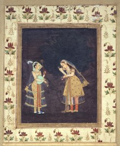 音楽を聴く女性 作： Indian School