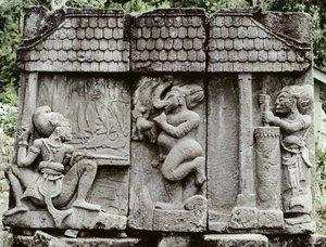 鍛冶屋のシーン（火山石） 作： Indonesian School