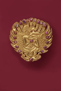 ブローチ 19世紀後半（金、ルビー 作： Indonesian School
