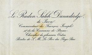 Raden Saleh Danoedirdgio、c.1850-80の名刺