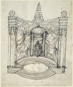 A throne（紙にペン＆インク