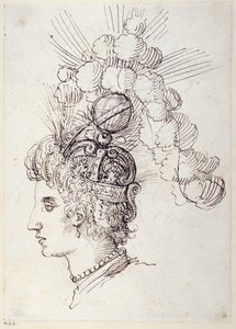 海の女王ベル・アンナ」1609年頃（紙にペン・インク 作： Inigo Jones