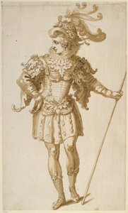 ヨーク公へのエスコート（紙にペン＆インク 作： Inigo Jones