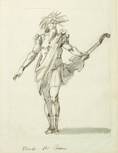 洪水：コーラス」1631年頃（紙にペンとインク 作： Inigo Jones