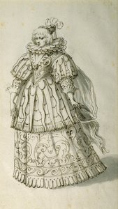 マスカー」1638年頃（紙にペンとインク 作： Inigo Jones