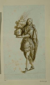 兜のページ（紙にペンとインク 作： Inigo Jones