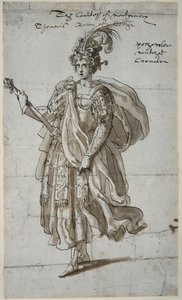 マサゲタイの女王トミリス 1609年頃（紙にペン・インク 作： Inigo Jones