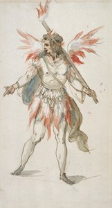 聖火ランナー：燃える魂（水彩・紙 作： Inigo Jones