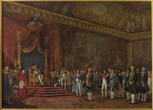1809年11月16日、1810年にナポレオン1世へのオマージュを提示するローマ上院の評判。 作： Innocent Louis Goubaud