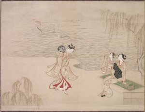 海岸の美女たち 作： Ippitsusai Bunchō