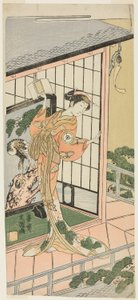 俳優岩井半四郎四代目忠臣蔵第七幕おかる 1769年4月3日より森田座にて上演 作： Ippitsusai Bunchō