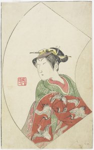 The Actor Nakamuta Matsue as Riko_, 1770 作： Ippitsusai Bunchō