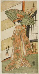 俳優 尾上民蔵 初代 尾上民蔵 陸奥の花梅顔見世の錦木役 1769年11月市村座にて上演 作： Ippitsusai Bunchō