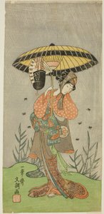 The Actor Yamashita Kinsaku II as Nijo no Kisaki (?) in the Play Natsu Matsuri Naniwa Kagami (?), Performed at the Morita Theater (?) in the Seventh Month, 1770 (?) 作： Ippitsusai Bunchō