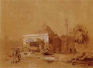ツァールスコエ・セローのキャサリン公園にあるトルコ風呂パビリオンのプロジェクト、c。 1850年