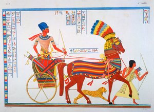 古代エジプトのフレスコ画、19世紀