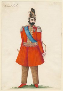 モハマドシャーカジャール1808〜1848年、ペルシャ王、1835年 作： Iranian Master