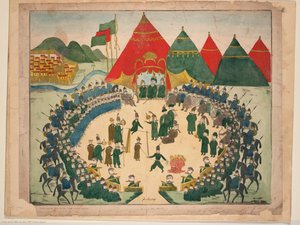 ペルシャのシャーの前での処刑、um 1700 作： Iranian Master