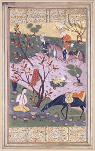 士林入浴、1580年頃 作： Iranian School