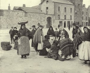 ゴールウェイ、フィッシュマーケット（モノクロ写真 作： Irish Photographer