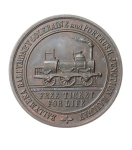 アイルランドのバリーメナ、バリーモニー、コレイン、ポートラッシュ・ジャンクション鉄道のディレクターズパス 作： Irish School
