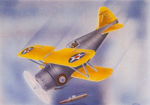 グラマン戦闘機（カラーリトグラフ）