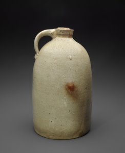 水差し、c。 1869-1873（塩釉石器、コルク） 作： Isaac (attr.to) Suttles