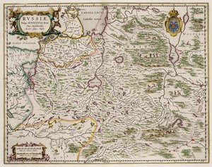 ロシア西部の地図 出典: 北部と東部、1664 年