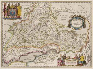 ロシア南部の地図: 北と東の部分、1664 年 作： Isaac Abrahamsz. Massa