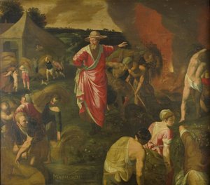 麦の間の雑草のたとえ 作： Isaac Claesz. van Swanenburg (attributed to)