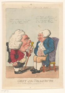 Spotprent op de dorpsarts、1799 村医者の亡霊！ (オブジェクトのタイトル) おなじみの幽霊 (オブジェクトのシリーズ タイトル)