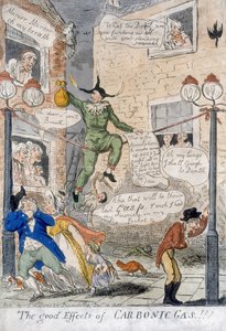 炭酸ガスの良い効果！、1807（手書きの彫刻） 作： Isaac Cruikshank
