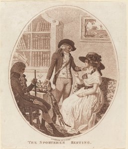 休憩中のスポーツマン 作： Isaac Cruikshank