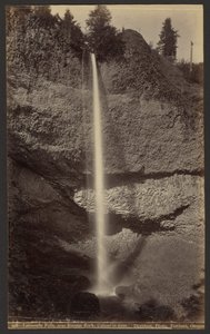 コロンビア川、ルースター・ロック付近のラトゥーレル滝 作： Isaac Grundy Davidson