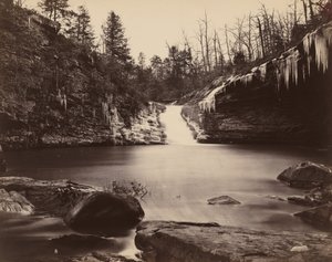 ルラ湖、アッパー フォールズ、ルックアウト マウンテン、ジョージア州、1864～1865 年。 作： Isaac H. Bonsall