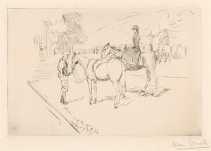 アテンダント付きのアマゾン 作： Isaac Israels (signed by artist)