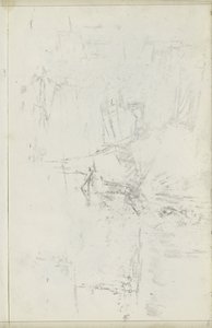 5ページのチョークドローイングのAbklatsch verso