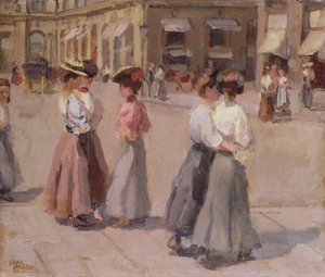 午後の散歩 作： Isaac Israels
