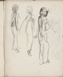 3 つの立っているインド人像 作： Isaac Israels
