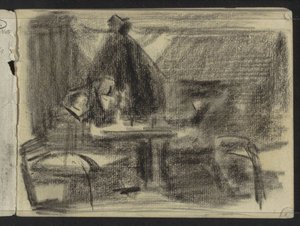 インテリアのテーブルの数字 作： Isaac Israels