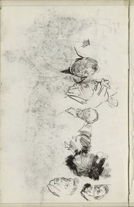 男性と女性の頭 作： Isaac Israels