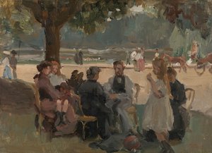 パリ近郊のブローニュの森で 作： Isaac Israels